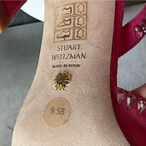 🌺 STUART WEITZMAN🌺 Gemcut Xcurve 100 Slingback Pink Pump size 9.5 - Picture 16 of 17